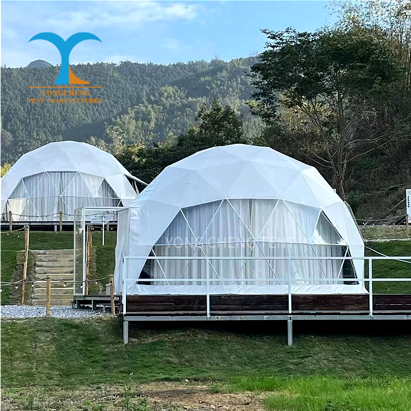 4 Seasons Igloo Geodesic Dome Tent Luxury Modern Glamping 6m X 6m Waterproof One Bedroom &amp; Living Room Structure