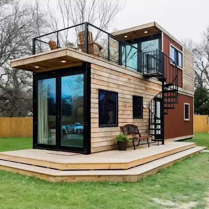 Tiny Million House Villa Easy Maritime Housing Prefab Shipping 20ft 40ft Flat Pack Flat Pack Container House Cabin