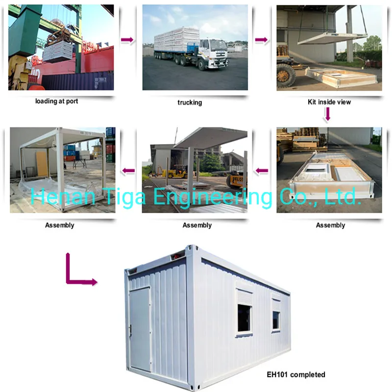 Two Storey Modular Worker Living Construction Site Office Prefabricated Foldable Container House