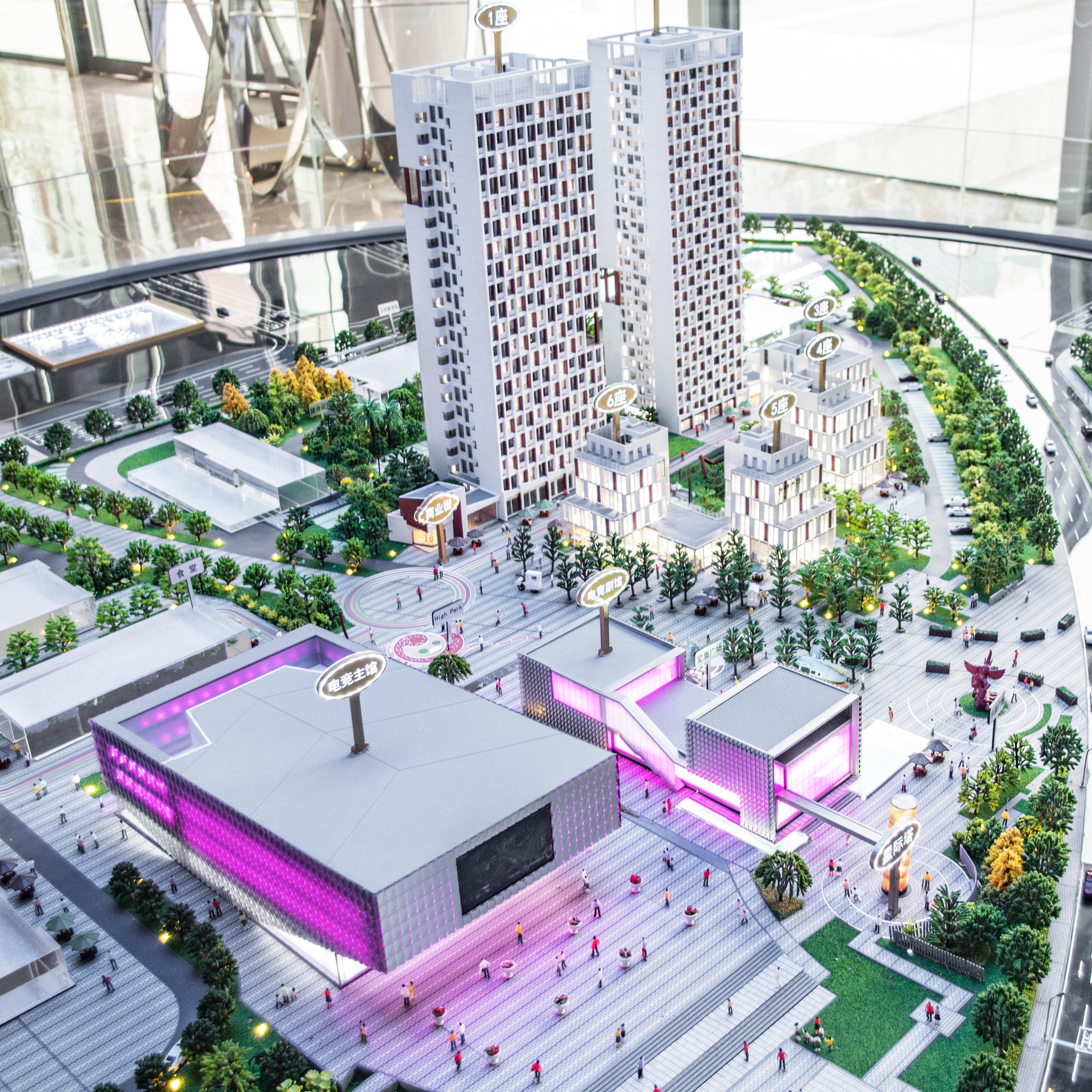Customized Plastic Office Building Model Skyscraper One-Stop Business Office Design And Production Service For Apartments