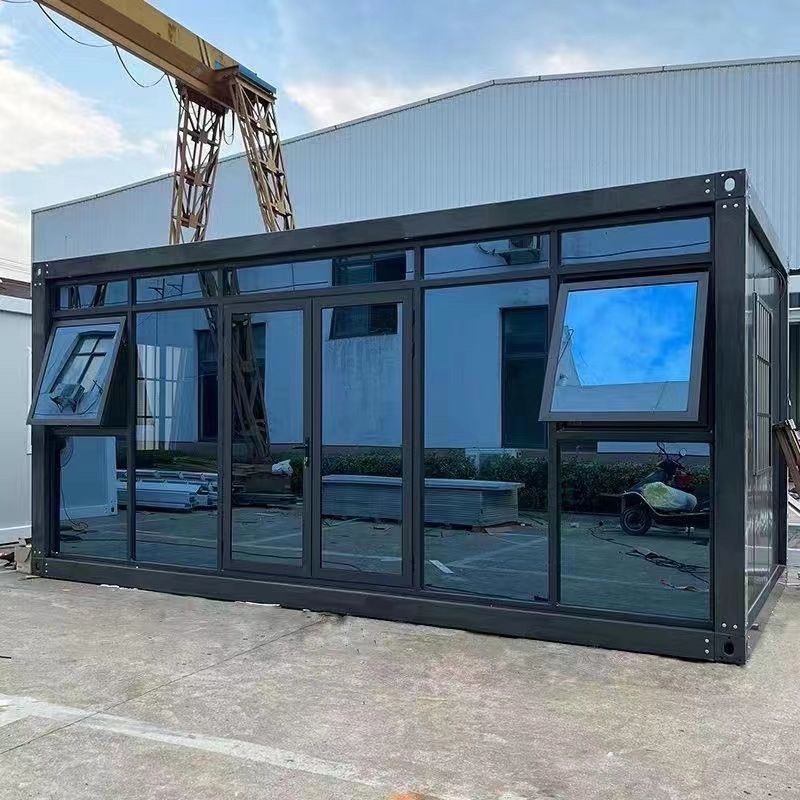 Transparent Front Fast Assembly House Prefabricated Modular Office Portable Meeting Room Mobile Showroom Studio Room Building