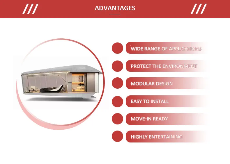 Luxury Movable Prefabricated Container Space Capsule Customizable Mobile Residences Container House Mobile Home Modular Space Capsule House