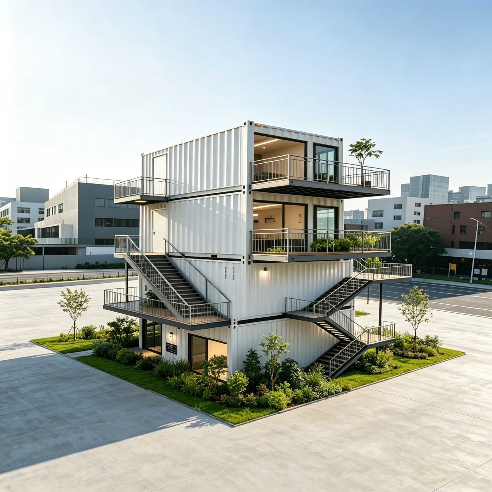Detachable China Portable Integrated Movable Modular Office Building Luxury Prefabricated Container House Steel Sandwich Panel