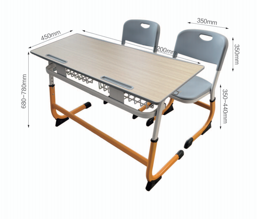 Height Adjustable Classroom Set Middle Children Popular University Classroom Furniture Student Double Desk And Chair