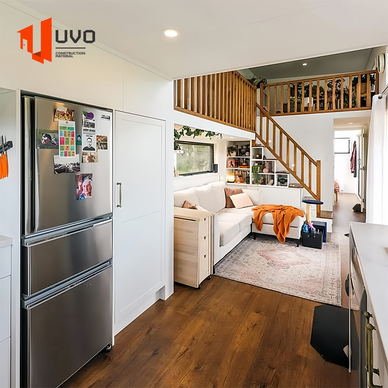 Double Layer Flat Pack Container House Modular Prefab B&amp;B Coffee Shop Office Customizable Light Steel Structure