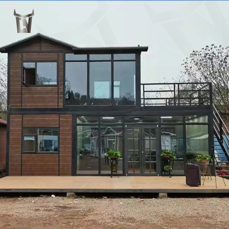 40ft Expandable Container House Luxury Holiday Villa 1 2 3 4 Bedroom Prefab Home Modular Steel Office Building With Bathroom