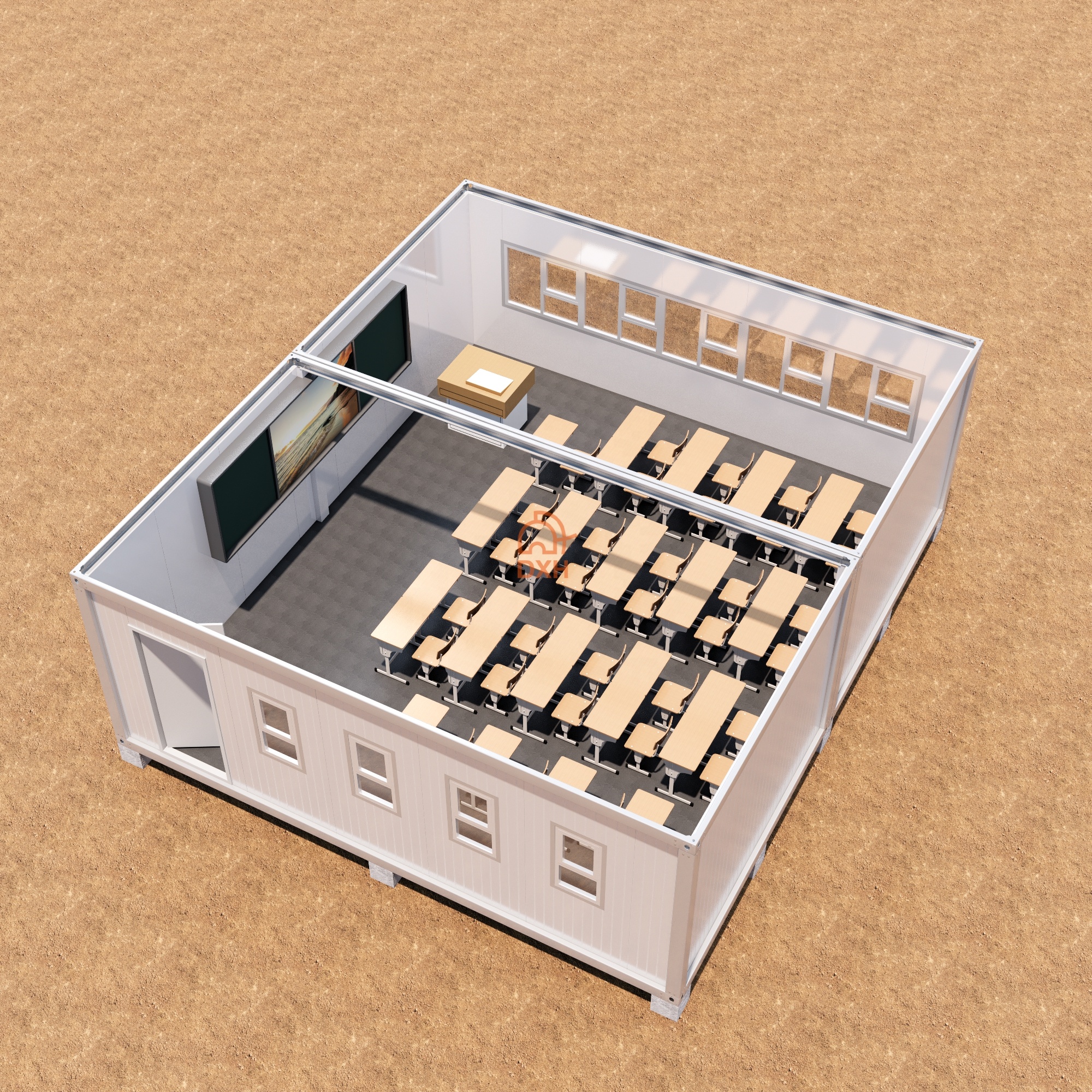Customized 3 Storey Easy Assembly Prefab Camp Office Detachable Container House School Classroom Student Dormitory Building