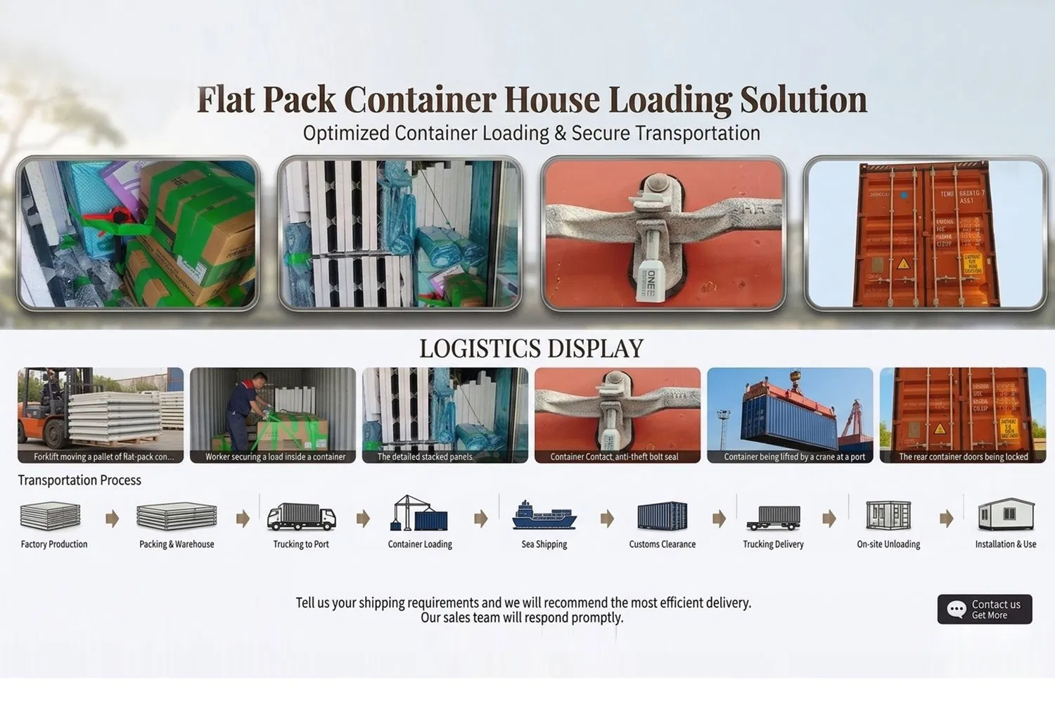 20FT Flat Pack Prefab House Modular Container Home for Construction Site Office