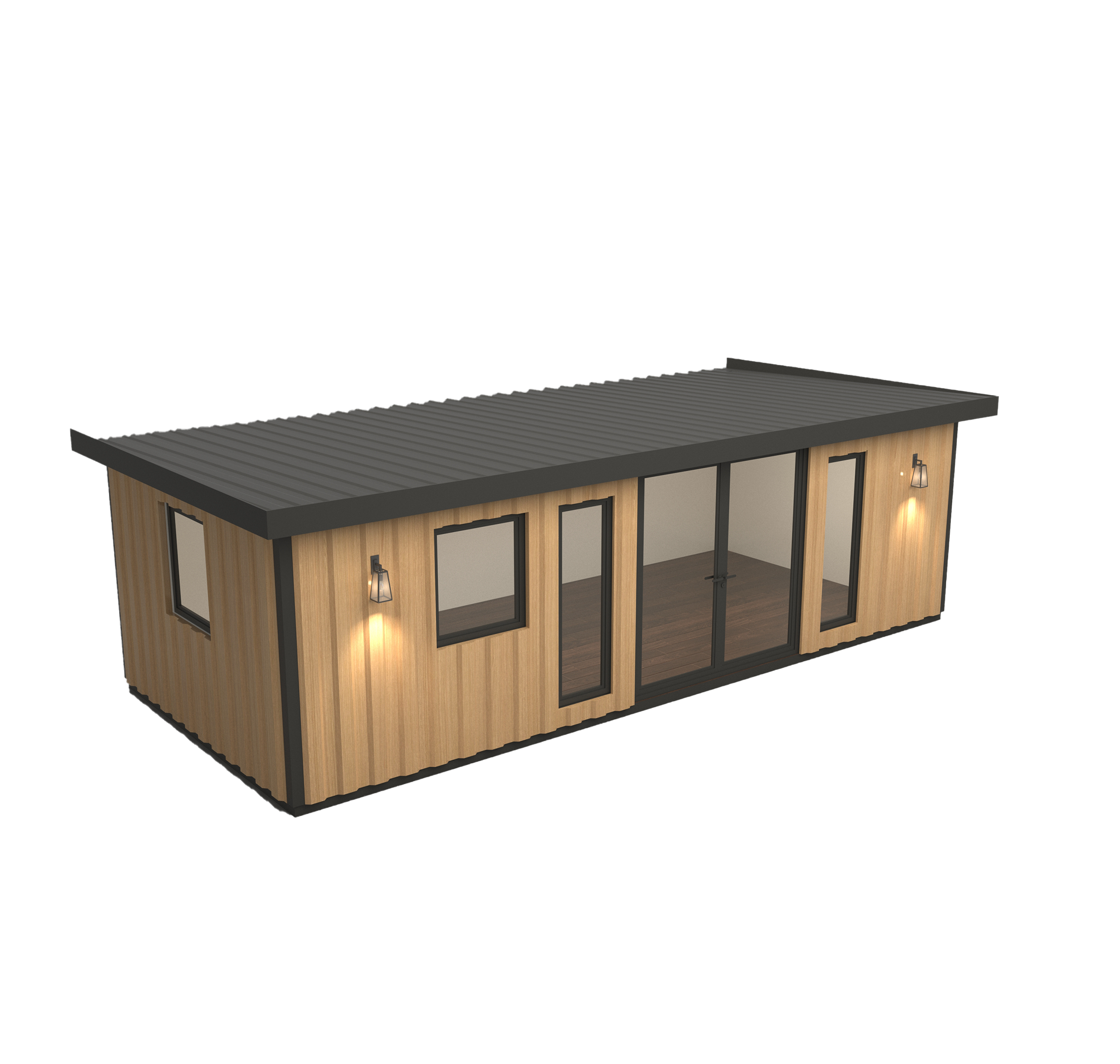 Prefabricated Backyard Garden Cabin Office Shed Pod Modular Flat Pack Easy Install for Home Office Gym Studio