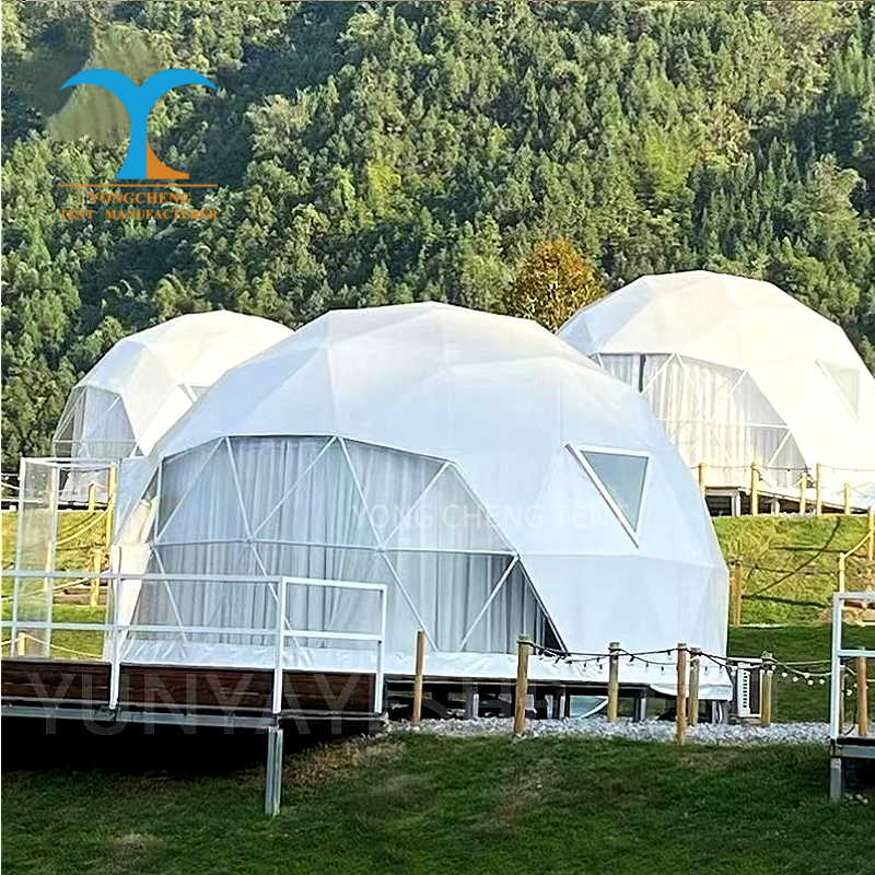 4 Seasons Igloo Geodesic Dome Tent Luxury Modern Glamping 6m X 6m Waterproof One Bedroom &amp; Living Room Structure