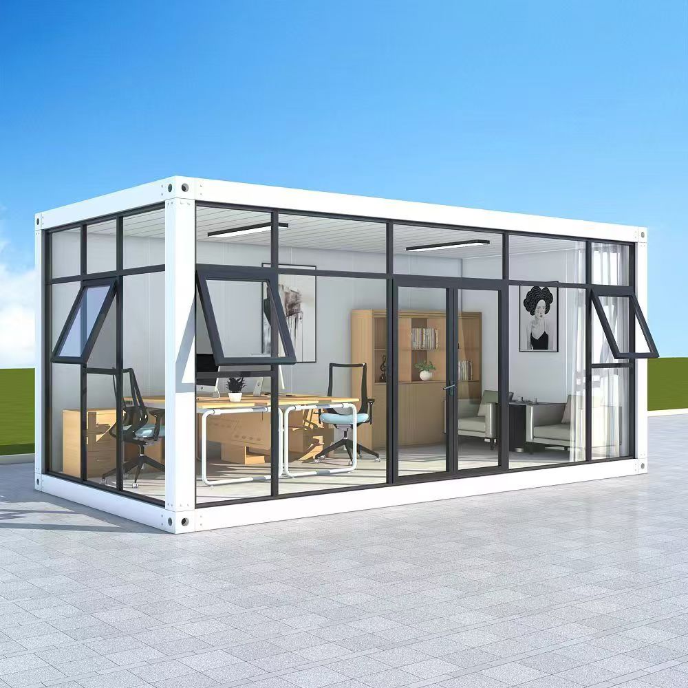 Wholesale Low-cost Modern Prefabricated Modular Container Houses for Offices and Shops: 20-foot Small Luxury Apartments