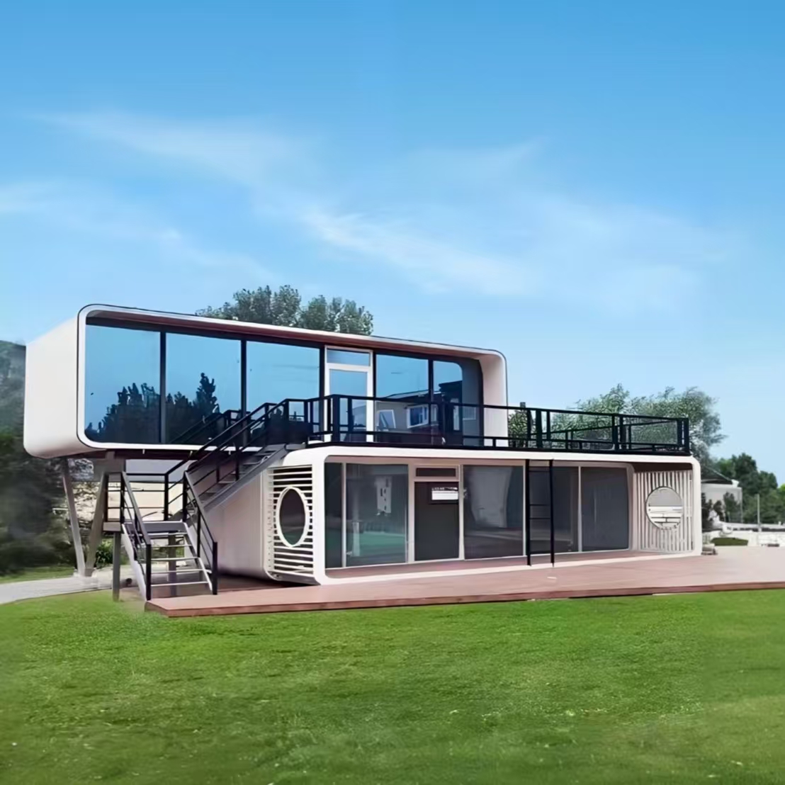 Sinoy Modern Luxury Prefabricated Villa Cabin Pod Modular Prefab House Fully Furnished Fast Install Galvanized Steel Frame
