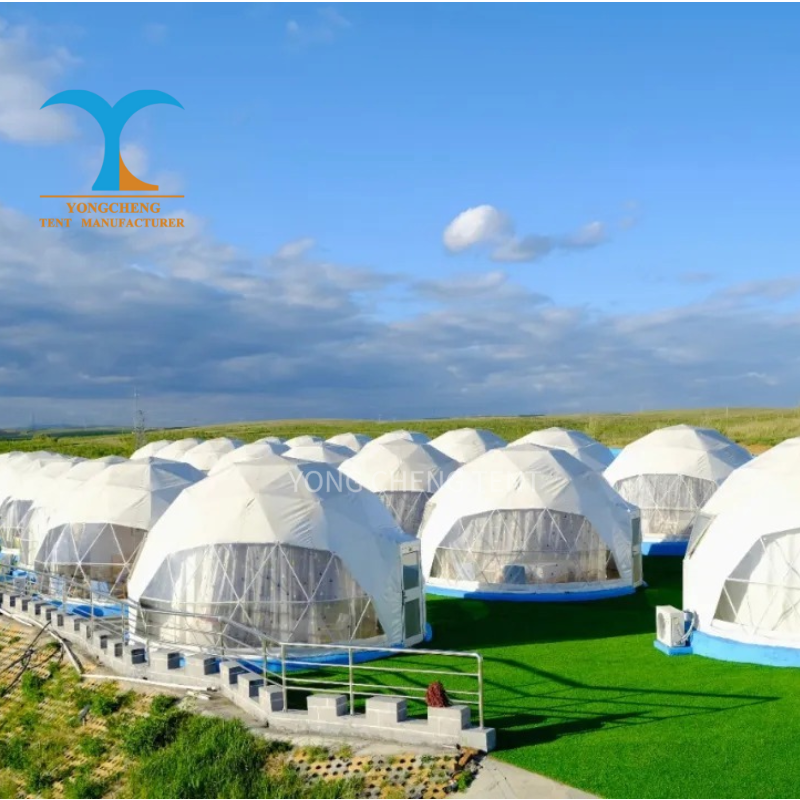 4 Seasons Igloo Geodesic Dome Tent Luxury Modern Glamping 6m X 6m Waterproof One Bedroom &amp; Living Room Structure