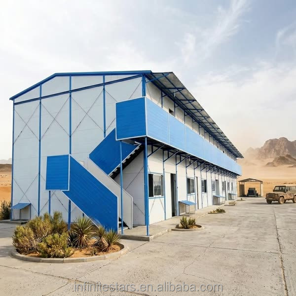 Modern T Detachable Container Prefabricated Two-Story Flat Roof Office Building for Home Office Hotel Use Eco-Friendly Temporary