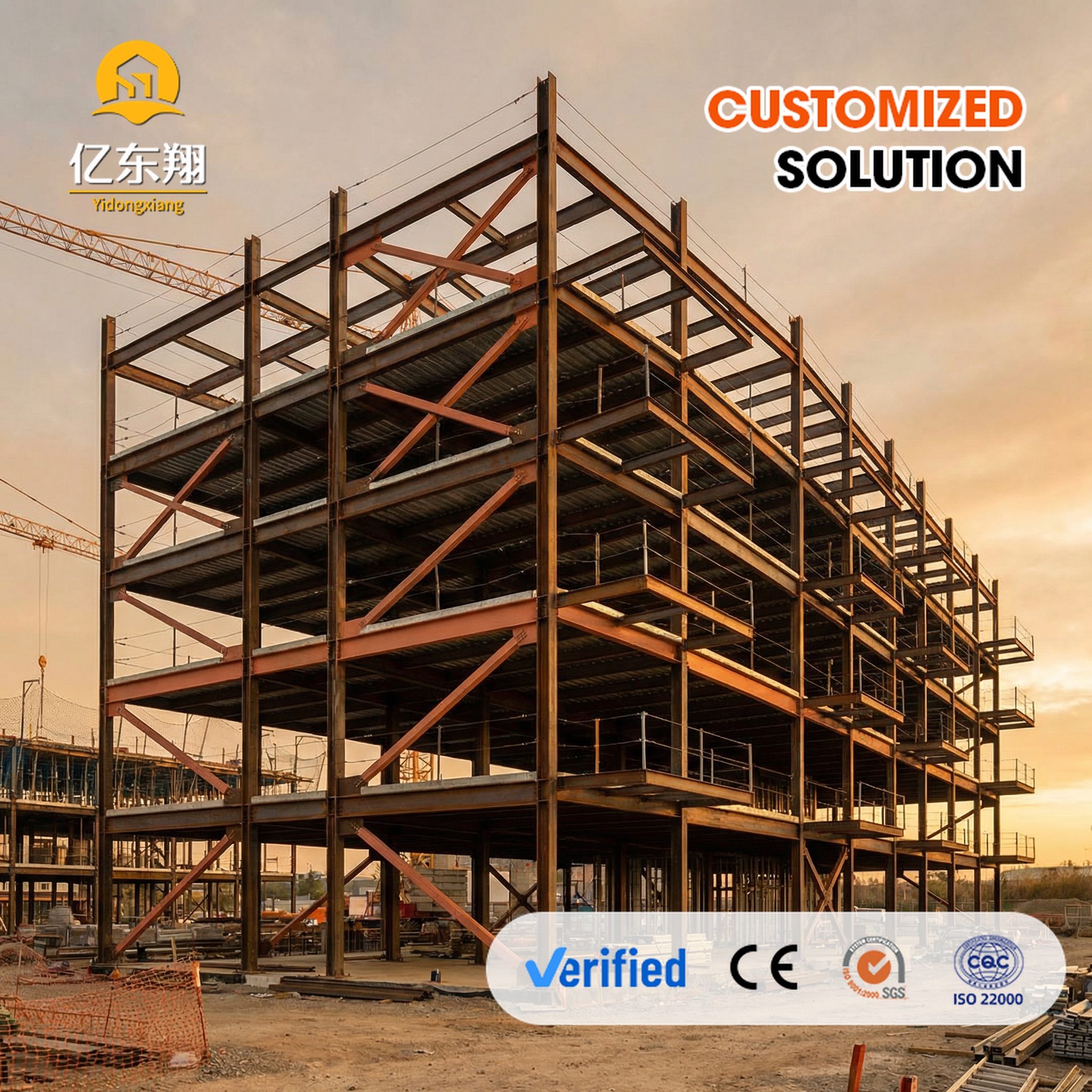 4-Story High Strength Galvanized Steel Structure Apartment Building Prefabricated Modular Construction For Student Dormitory