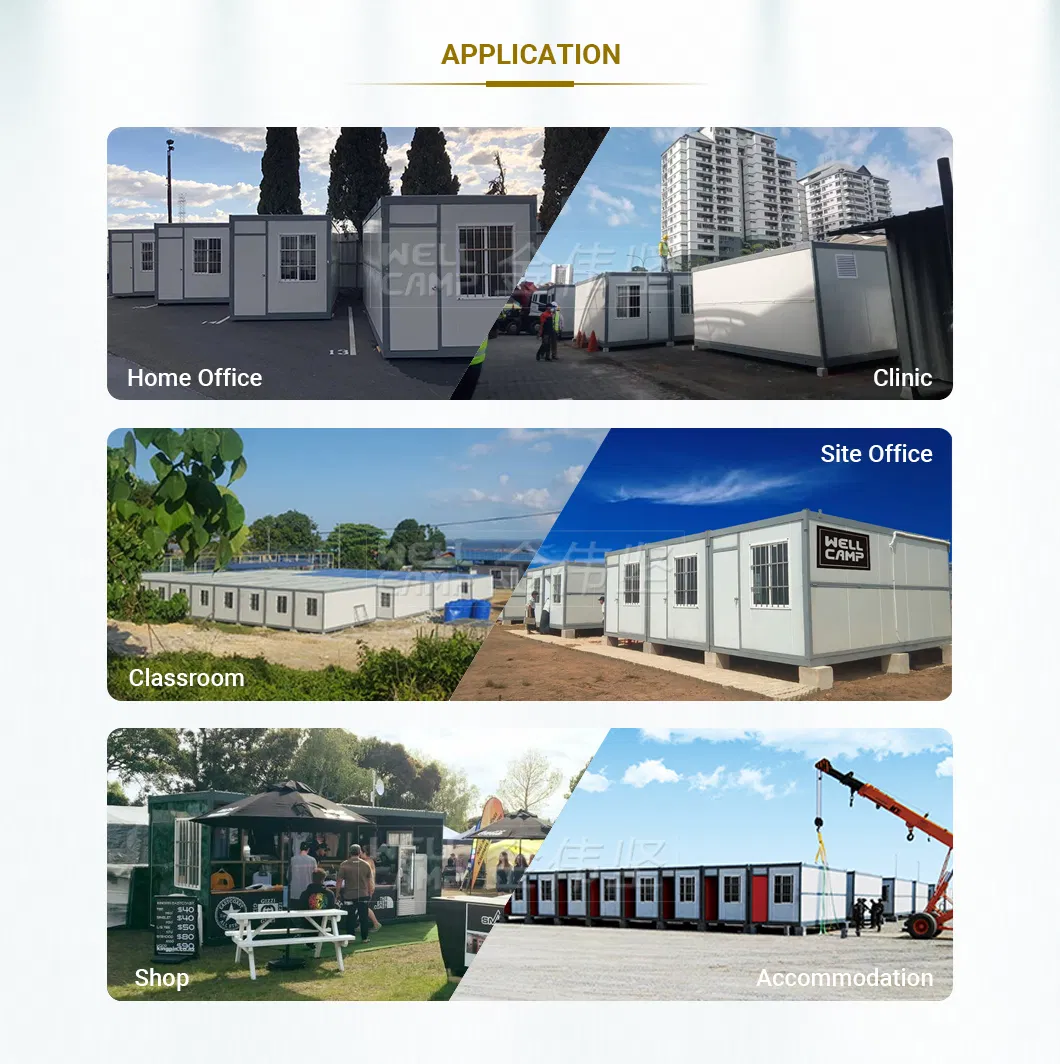 Fold Portable Container House Prefabricated Economic Mobile Modular Tiny Home Applications