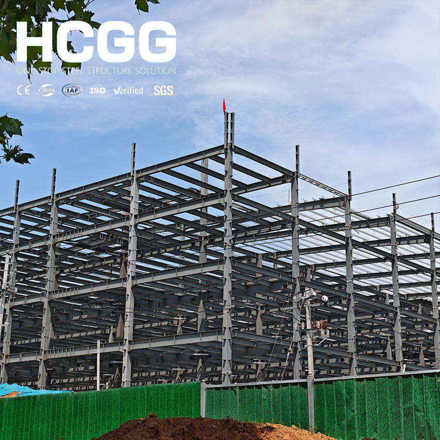 Modular Prefabricated Multi-Story Steel Structure Building Q355 Industrial Park and Commercial Office Bank Hotel Construction