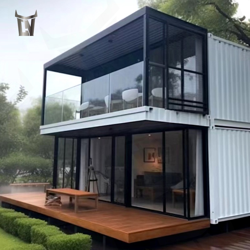 40ft Expandable Container House Luxury Holiday Villa 1 2 3 4 Bedroom Prefab Home Modular Steel Office Building With Bathroom