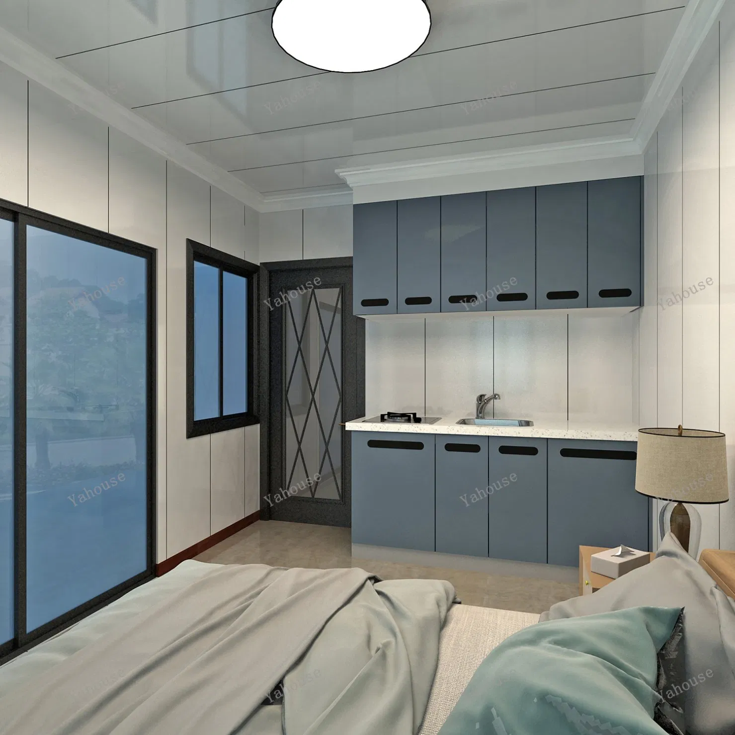 Luxury Tiny Home Mobile Customized Prefabricated Steel Structure Camp Home Construction /Movable Modular Prefab Wooden Villa House