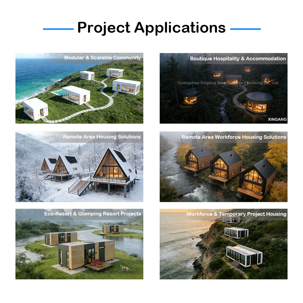 Luxury Hotels Ready Quick Install Modern Prefab Capsule House Modular Steel Structure Nordic Design Mirror Home Sauna