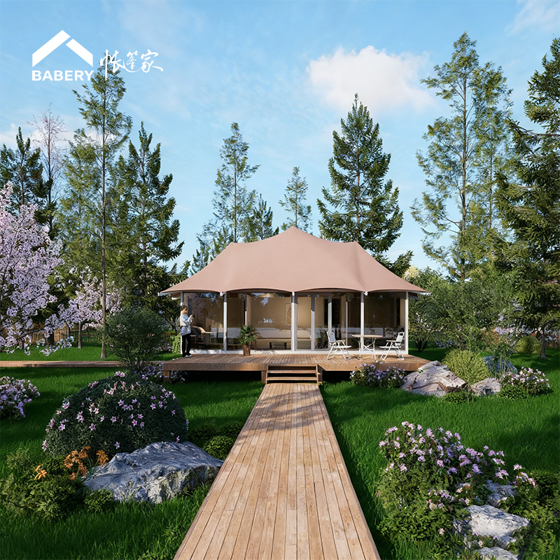 A Modern Luxury Vacation Project That Replaces Prefabricated Luxury Steel Frame Containers with Hotel Rooms and Sandwich Panels
