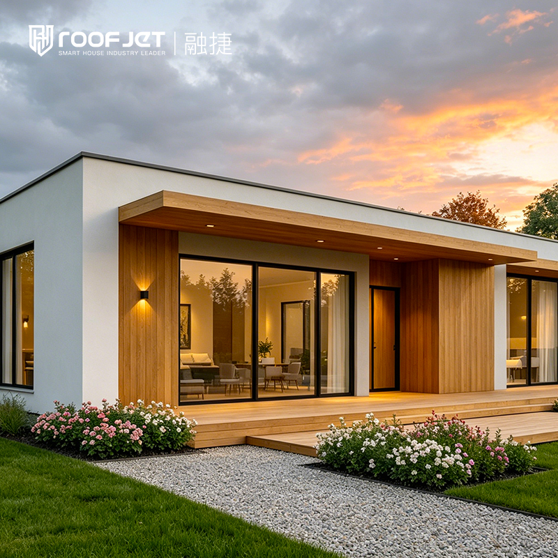 High Quality Modular Villa House Steel Structure Modern Design Thermal Insulation Movable Prefab Resort Hotel Camping Luxury