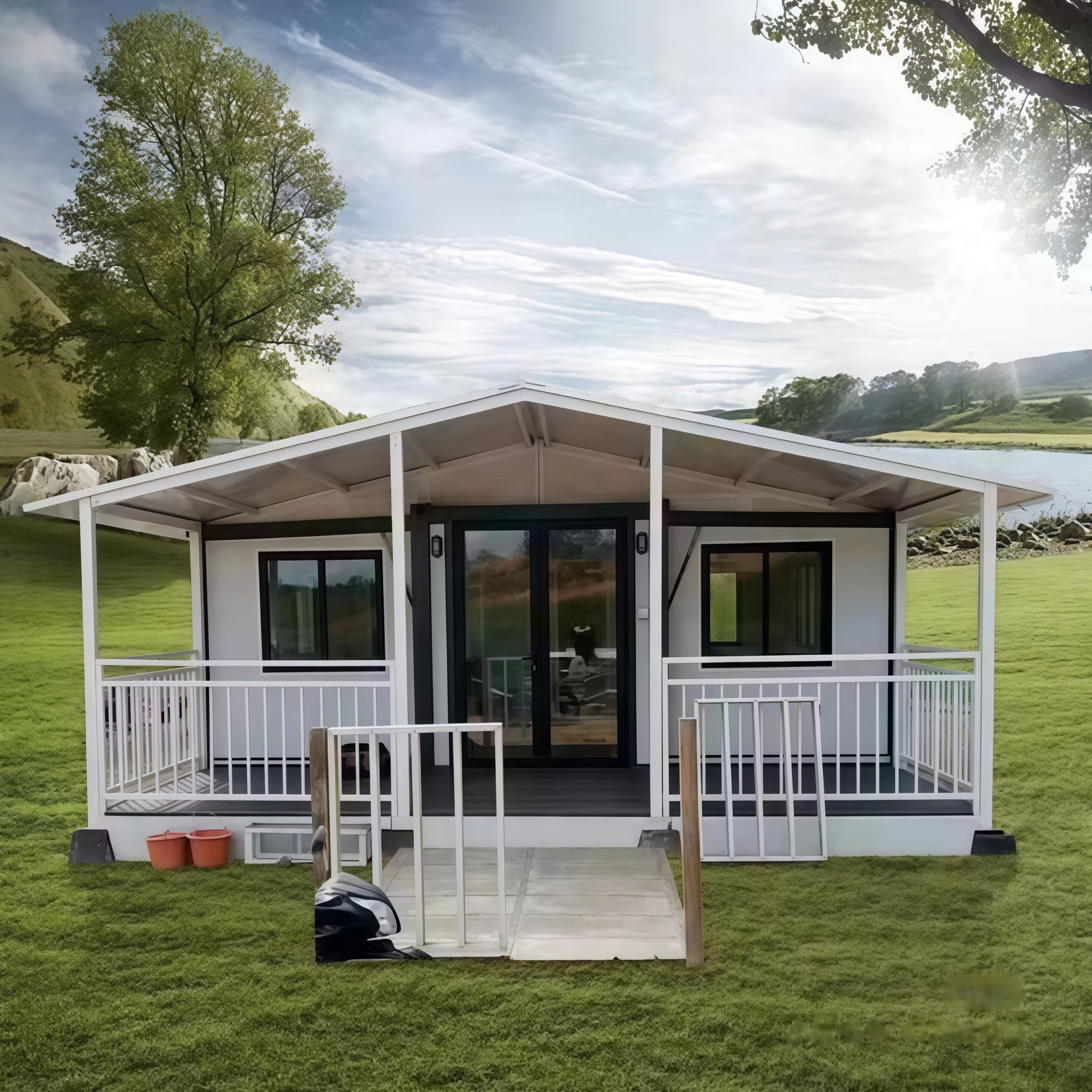 Ready To Ship Living Expandable Container House Modular Portable Prefab Home With Kitchen And Bathroom