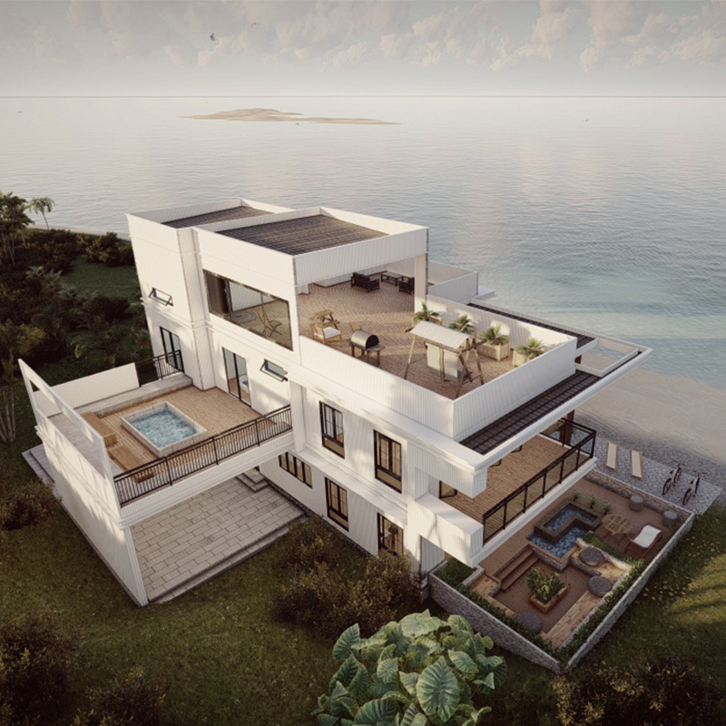 Modern Luxury Prefab House Villa Light Steel Structure Modular Homes Prefabricated Houses