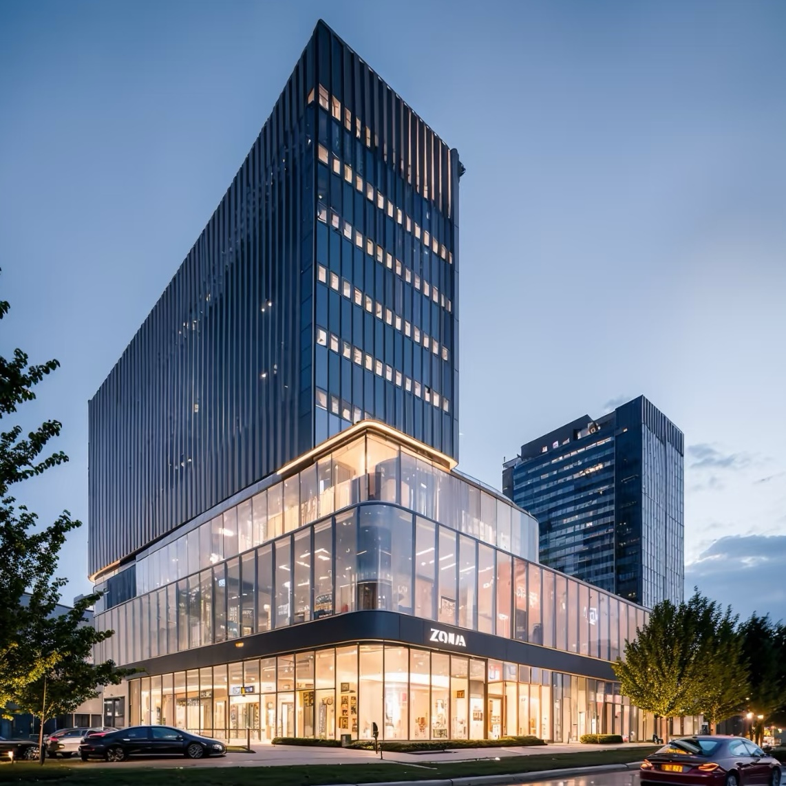 High-Rise Modern Design Prefabricated Steel Structure Building For Apartments Hotels Halls Hospitals Shop For Malls