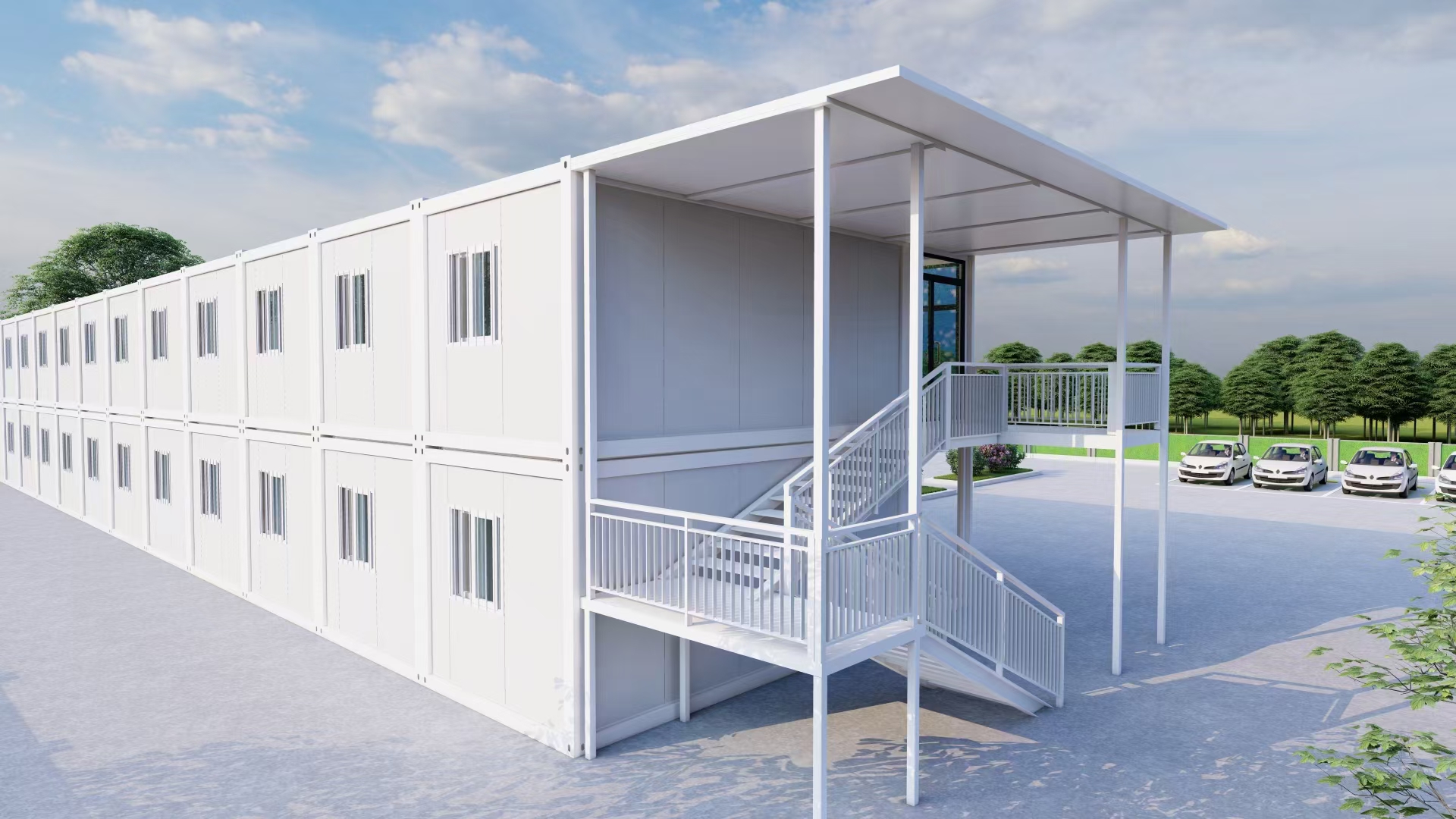 Mobilhome Maison Conteneur Pliable Luxury Living Container Prefabricated Folding Granny Flat House Sandwich Panel Three Bathroom