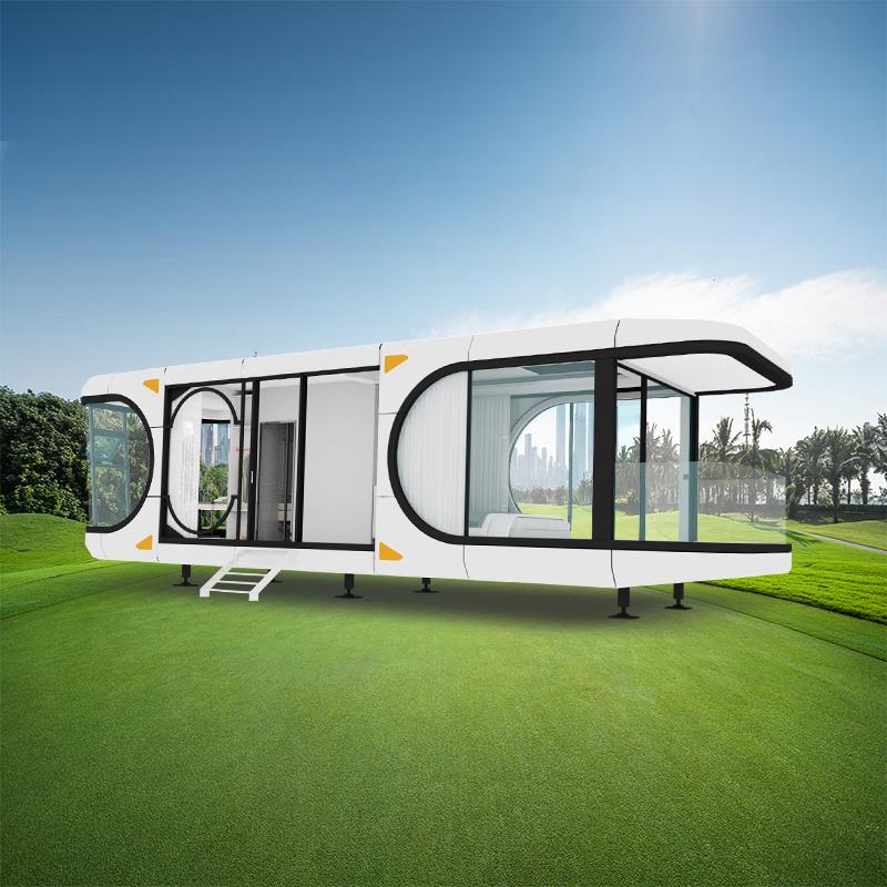 Luxury Space Capsule Home Trailer Prefab Modular Movable Home Capsule House With Wheels Commercial Space on Wheels