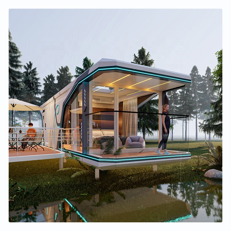 Outdoor Expandable Prefabricated Capsule Container House Modern Modular Space Capsule House Mobile Luxury Prefab House