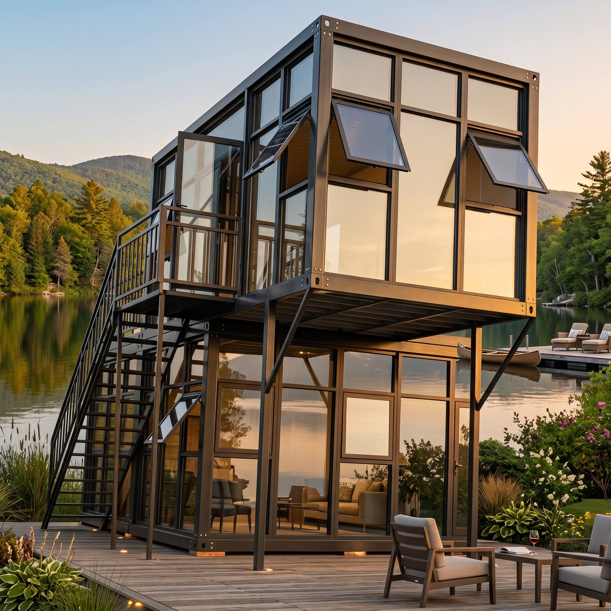 20ft 40ft Luxury Expandable Container House Modern Prefab Home With Furniture Bathroom Mobile Flat For Resort Backyard Office