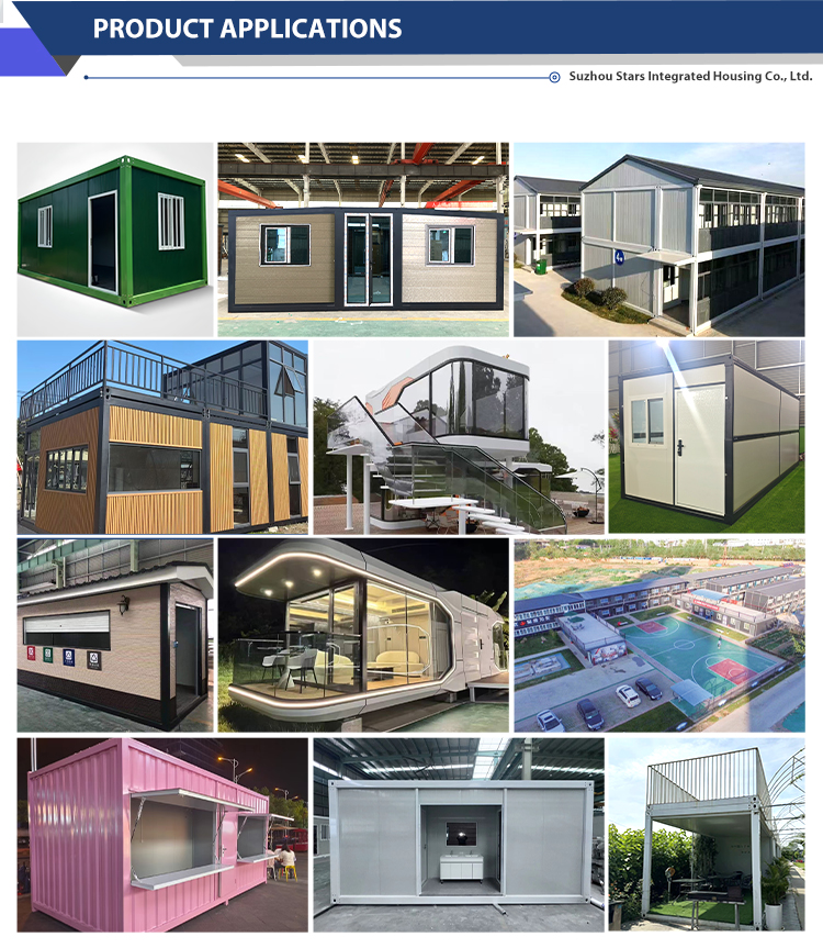 Portable Prefab Site Office Cabin Single Story Standard Steel Structure Modular Temporary Guard Clinic House
