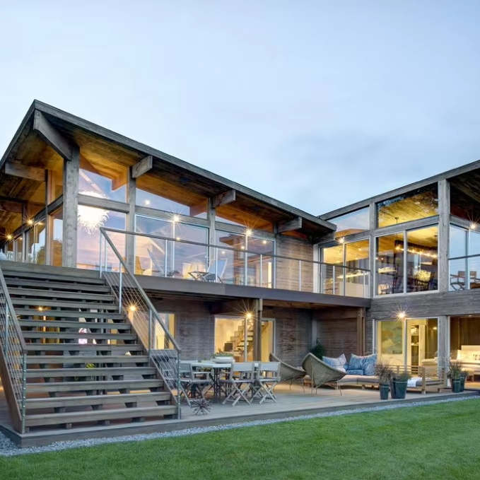 Three-Storey Apartment Buildings Stylish Prefabricated Heavy Steel Structure Building Prefab Houses