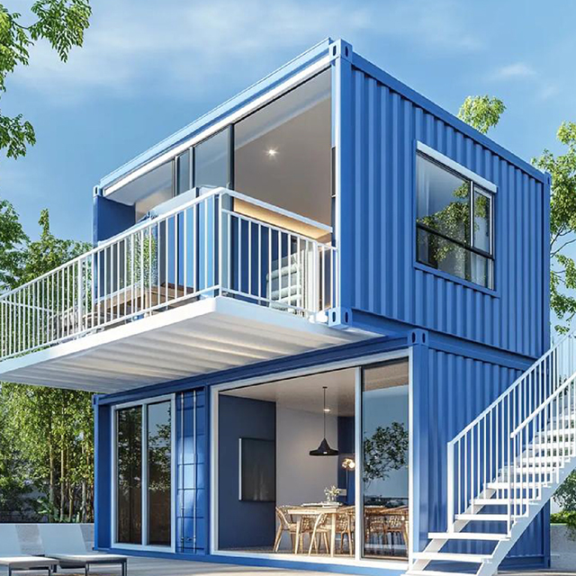 Factory Supply Customized 20 FT 40ft Steel Outdoor Coffee Shop Hotel Office Building Prefabricated Container Homes House