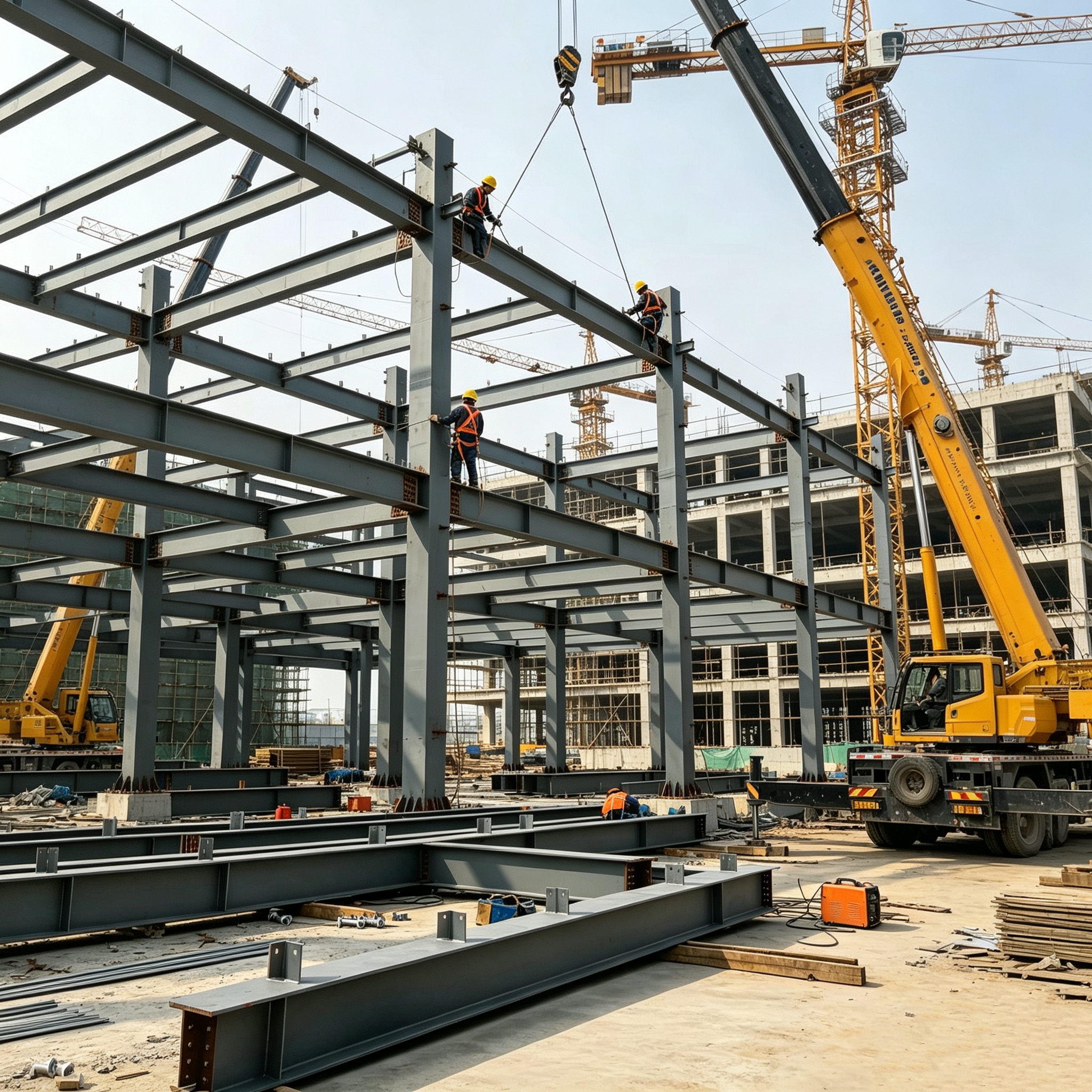 Custom Modular Steel Structure Building for Commercial Office and Apartment with Modern Design