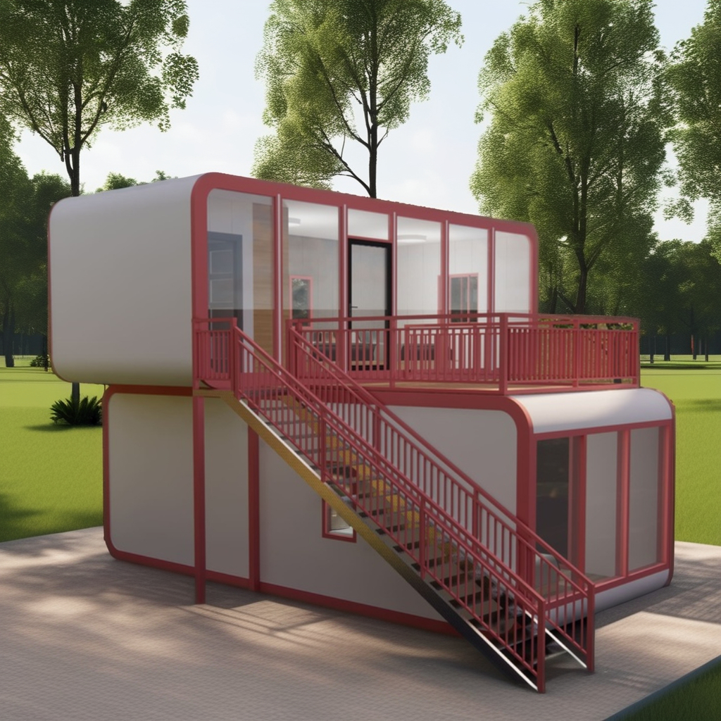Apple Cabin Quick Install Prefab House With Terrace For Temporary Living &amp; Tourism
