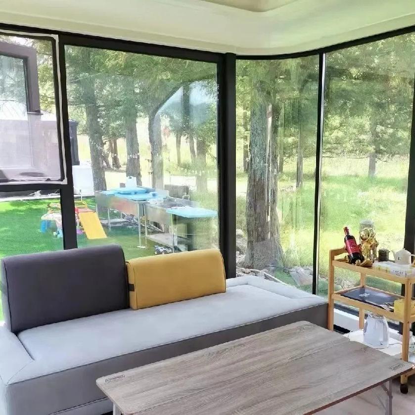 Luxury Prefabricated Container House Portable Prefab Steel Tiny Mobile Modular Space Capsule