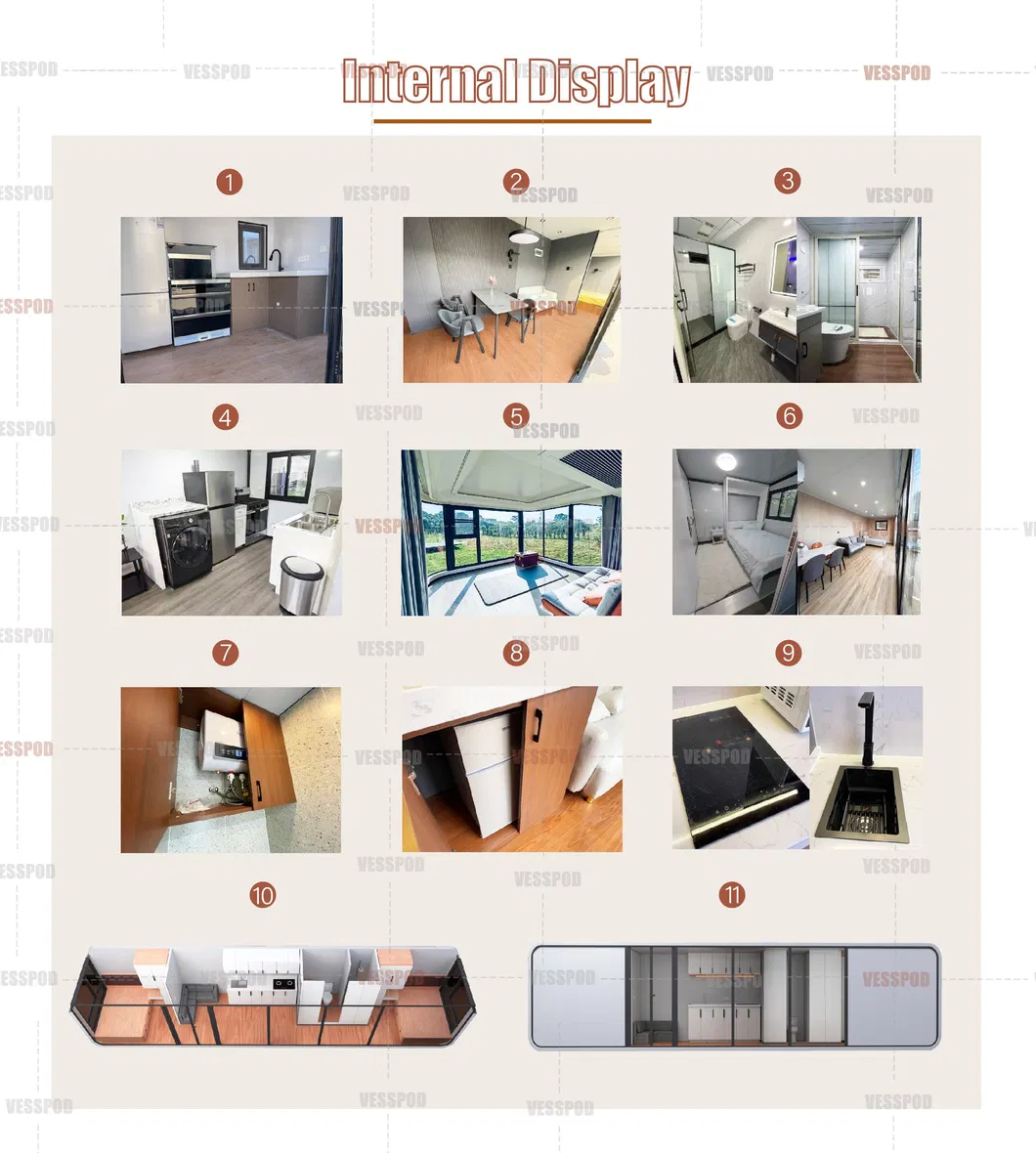 High-End Integrated Capsule House Vacation 12X4m Home Theme Park Apple House Combination New Hampshire Modern Capsule House Container Holiday Villa Modular