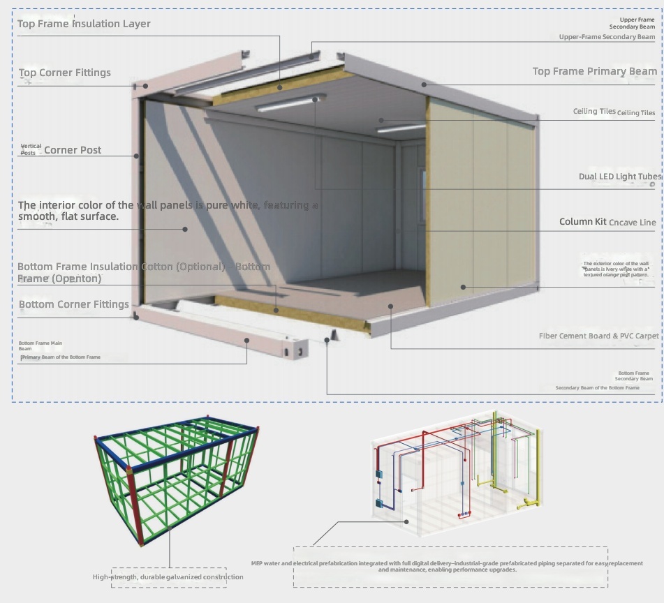 Modern Design Multi-story Prefabricated Steel Structure Apartment Building Seismic &amp; Fireproof with Rockwool Insulation