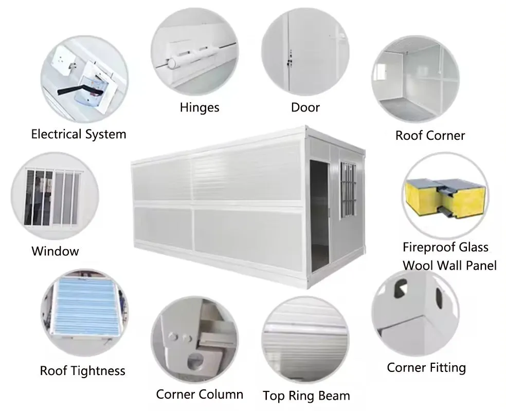 Fast Build Install Foldable Container House Waterproof Prefab Dormitory&amp;Mobile Living Home Rapid Deployment Folding Cabin Office