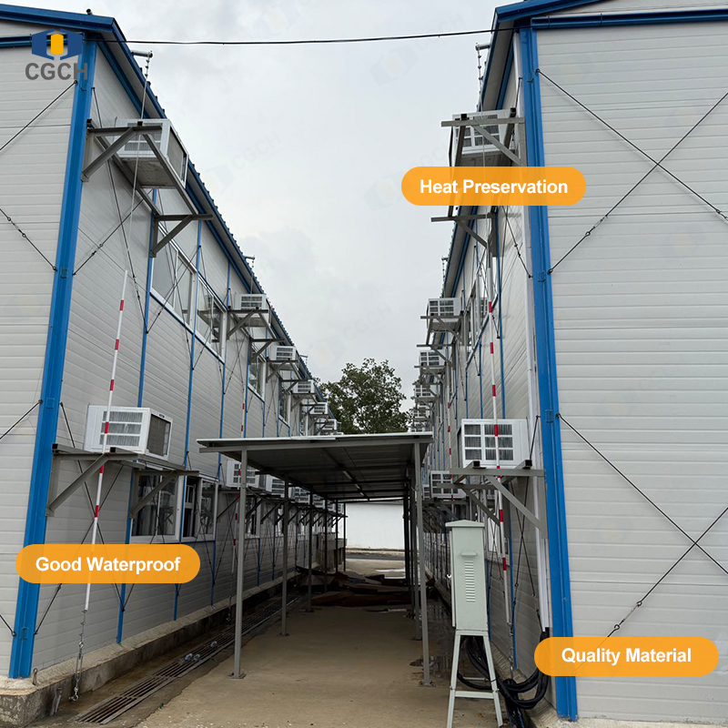 CGCH Fireproof Sandwich Panel Quick-Assemble Multi-Story Workers Accommodation Modular Prefab Container House Temporary Building