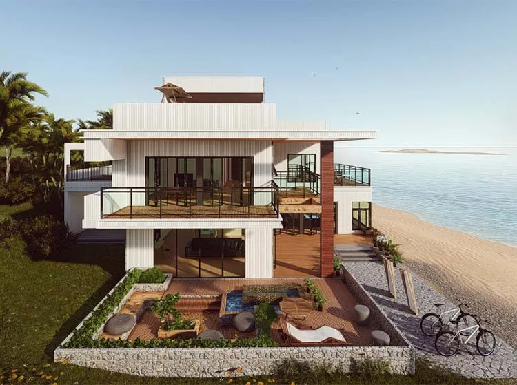 Modern Luxury Prefab House Villa Light Steel Structure Modular Homes Prefabricated Houses
