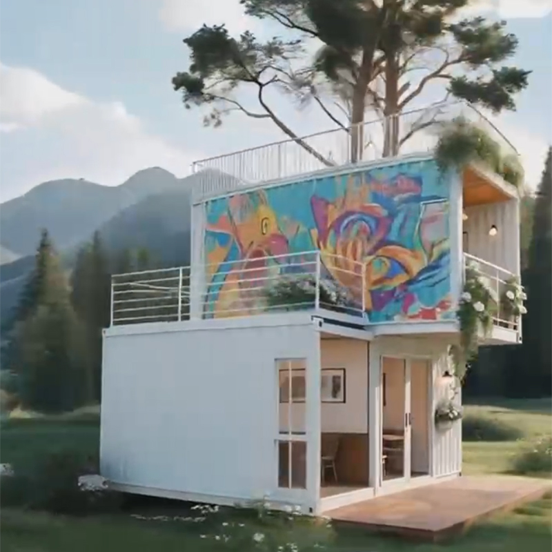 Modern Prefabricated Modular Container Villa with Sustainable Living Features Mobile Homes