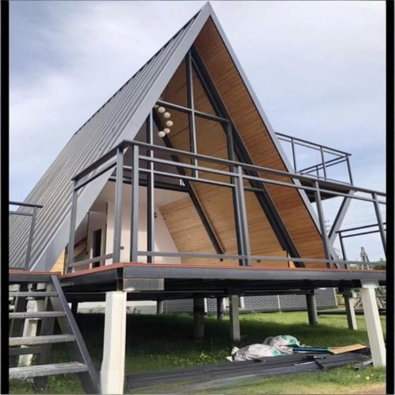 New Modular A-Frame Triangle Villa Custom Steel Structure Prefab Triangular Modern Office Building Outdoor Home Life House
