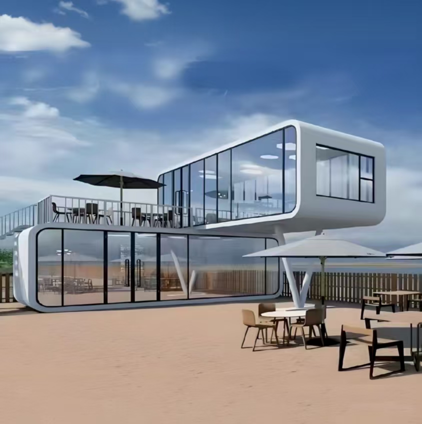 Sinoy Modern Luxury Prefabricated Villa Cabin Pod Modular Prefab House Fully Furnished Fast Install Galvanized Steel Frame