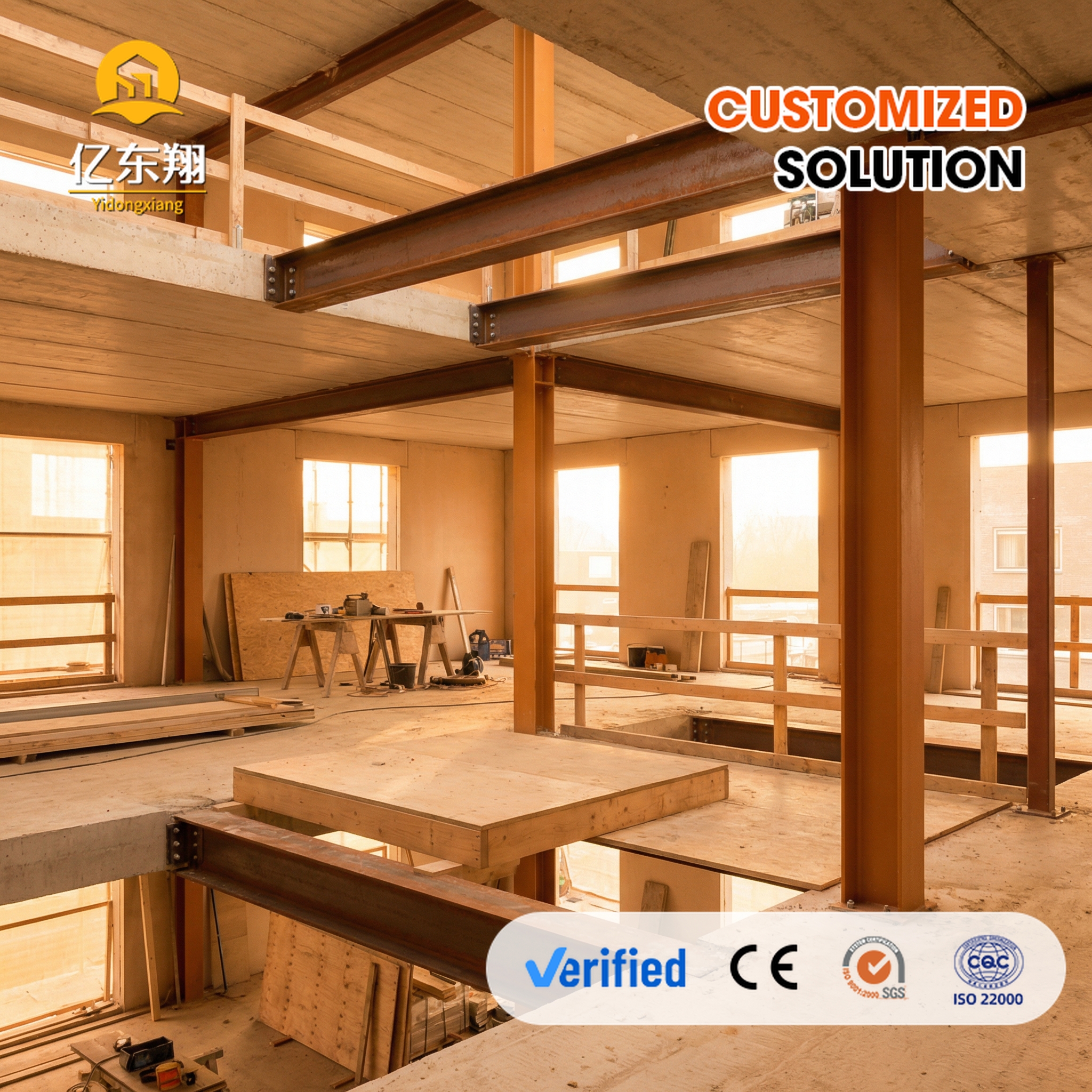 4-Story High Strength Galvanized Steel Structure Apartment Building Prefabricated Modular Construction For Student Dormitory