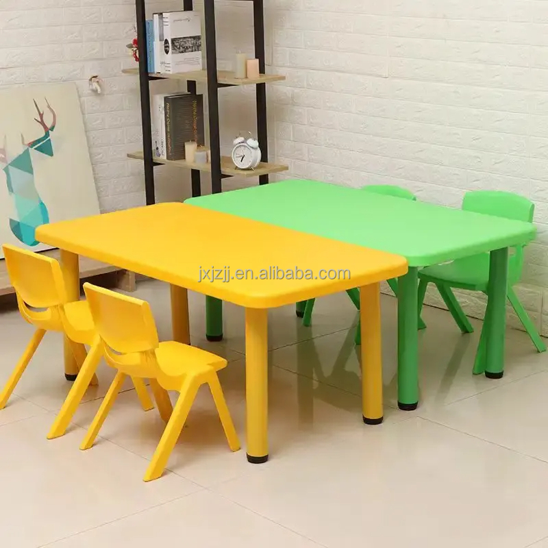 School Plastic Colorful Table And Chair Children Furniture Sets Kindergarten Nursery School Classroom Tables And Chairs