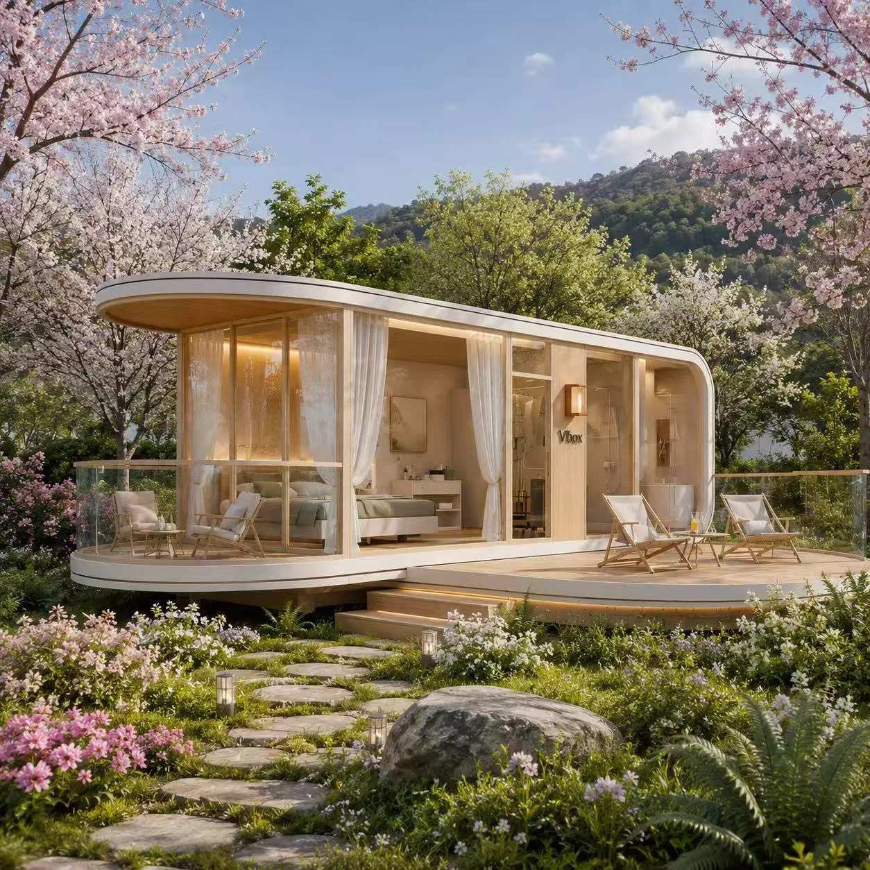 Modern Design Modular Prefab Homes Prefabricated Steel Frame Expandable Capsule Mobile Tiny House